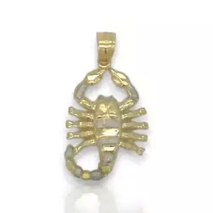 Scorpion Two Tone Pendant - 10K Yellow Gold - Picture 1 of 5