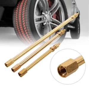 100/140/200mm Brass Tire Valve Extension Adapter Motorcycle Auto Car Tire Stem - Picture 1 of 6
