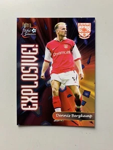 FOOTBALL CARD - FUTERA FANS SELECTION ARSENAL DENNIS BERGKAMP EXPLOSIVE - Picture 1 of 6
