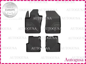 NEW LHD FULL SET BLACK TAILORED RUBBER FLOOR MATS LINERS FOR JEEP RENEGADE 2014- - Picture 1 of 5