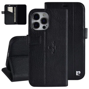 �tui Pierre Cardin type livre magn�tique pour iPhone 13 Pro Max - noire - Imagen 1 de 4