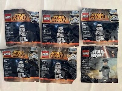 Lote de 5x LEGO STAR WARS Stormtrooper Sargento e Primeira Ordem General polybag - Imagem 1 de 4