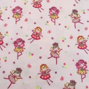 Fairy Fabric Flannelette Girls ~ Sold By 1/2 Meter 50cm L x 110cm W Soft Pink BN - Picture 1 of 4