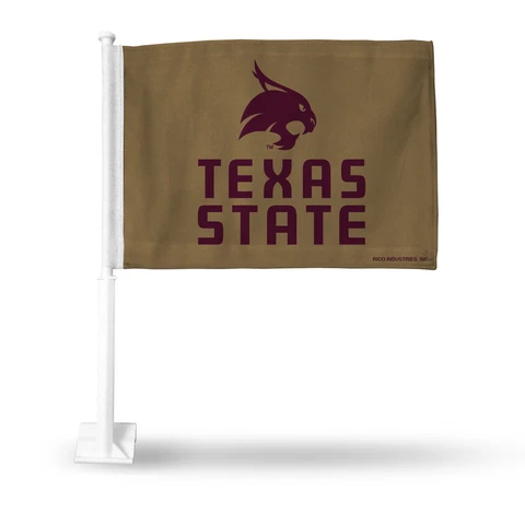 Texas State Bobcats 11x14 Window Mount 2-Sided Car Flag Cover
