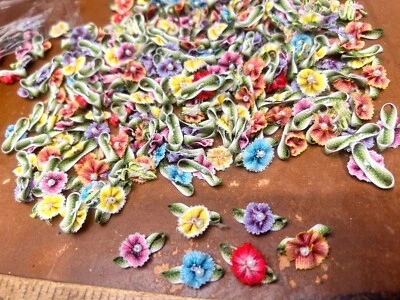 cinta flores picot perlas cosidas a mano hoja surtida 1dzn Foto 1 de 4