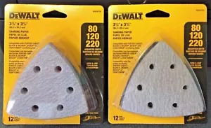 Dewalt DWASPTRI 3-3/4" x 3-3/4" H&L Assorted Grits Sanding Paper (2) 12 Packs - Picture 1 of 1