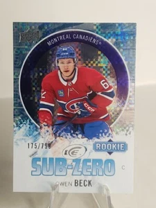Owen Beck 2023-24 Upper Deck Ice Rookie Sub Zero /799 Montreal Canadiens RC  - Bild 1 von 3