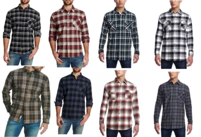Weatherproof Vintage Men's Lightweight Plaid Flannel Long Sleeves Shirt - Image 1 of 4
