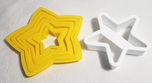 Wilton Set of 6 Nesting Star Cookie Cutters ~2"-5" + 1 Fox Run ~3.5" PLastic - Picture 1 of 12