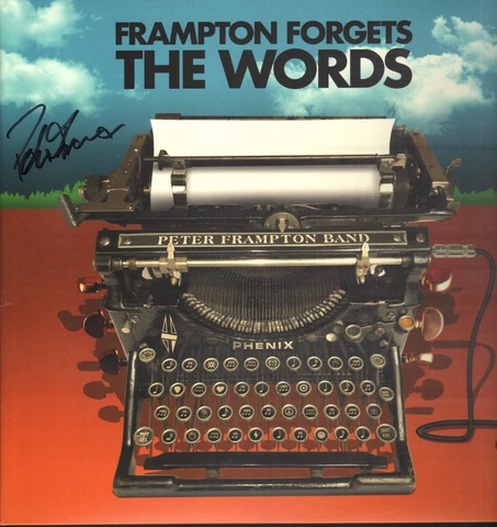 PETER FRAMPTON autograph. Signed FORGETS THE WORDS jacket. 2LP set included Cover