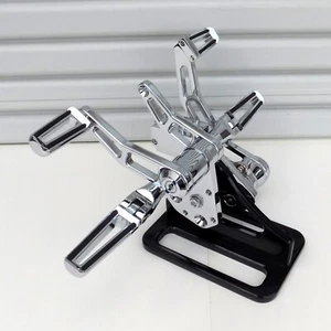 OUTLAW 84-99 SOFTAIL CHROME FORWARD CONTROLS HARLEY RIGID BIG TWIN FXST/FLST - Picture 1 of 9