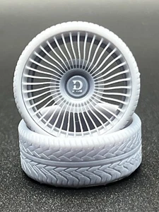 1/24 Scale Resin 25” Full Wheel Set For Scale Modeling - Picture 1 of 7