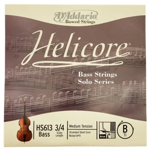 DAddario HS613 3/4M Helicore Solo Series Double Bass B (3rd) String 3/4 Scale - Picture 1 of 3