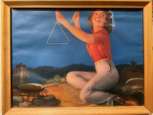 "Soup's On" Jewel Flowers Kirk Armstrong Cowgirl Pin-up Originaldruck gerahmt  - Bild 1 von 9