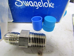 ✌️NEU SWAGELOK SS-4-AN-1-4 EDELSTAHL ADAPTER 7/16-20 ZOLL STECKER JIC X 1/4 ZOLL MNPT - Bild 1 von 4