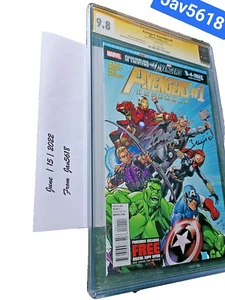 AVENGERS ASSEMBLE 1 CGC 9.8 SS x2 LEE, MARVEL BLACK WIDOW ULTRA RARE,MINT 🕸🕷🦸 - Picture 1 of 15