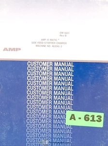AMP CM5651 Rev. Crimpadora peladora de alimentación lateral B AMPomatic manual de usuario 1988 - Imagen 1 de 5