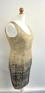 Women's, Per una, Speziale, Dress, Size 16, Shift, Beige, Brown, Lined, Wool - Picture 1 of 11
