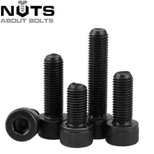 M4 M5 M6 M8 M10 CAP HEAD SOCKET SCREWS BLACK ALLEN KEY BOLTS 12.9 HIGH TENSILE - Picture 1 of 2