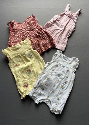 Newborn Baby Girl Clothes Bundle 6-9 Months Outfits First Size Bodysuit Dresses - Image 1 of 4
