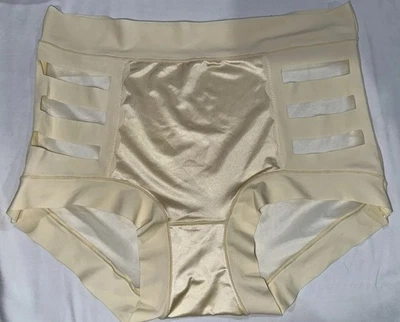 Braguita Sin Costuras Poli Mezcla Algodón Refuerzo XL Nuevo Sin Etiqueta Color Marfil 1 Par Foto 1 de 4