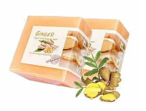 Jabón de jengibre orgánico desintoxicación linfática, jabón de cúrcuma de jengibre - Imagen 1 de 6