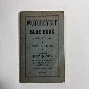 Motocicleta HAP JONES 1954 de colección rara nueva/usada libro azul Harley Triumph BSA - Imagen 1 de 13
