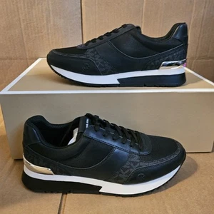 Michael Kors Andi Sneaker Turnschuhe Schnürer All Black Haircalf Leather Gr. 7 - Bild 1 von 11