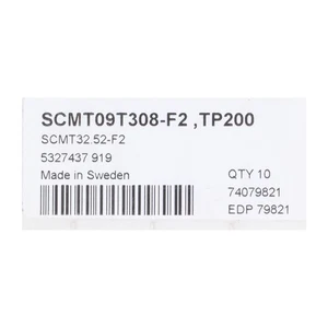 Seco SCMT09T308-F2 New NFP Sealed (10pcs) - Picture 1 of 2