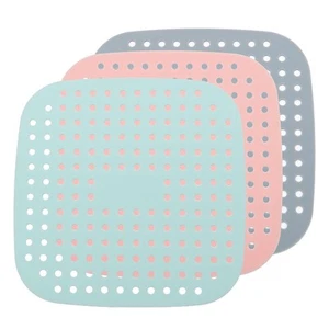 Silicone Liners Square 8.5 Inches, Eco-Friendly 3 Pack Reusable Air Fryer Lin... - Picture 1 of 8