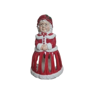 Statuina centrotavola 9" ceramica WMG 2003 Natale signora Babbo Natale - Foto 1 di 7