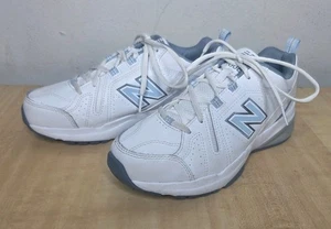 New Balance 608 V5 Zapatos de Entrenamiento Confort, Blanco/Azul, 7.5 M/9 W - Imagen 1 de 8
