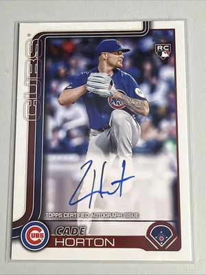 CADE HORTON 2025 TOPPS UPDATE SERIES RC AUTO #US140 Flagship Auto Chicago Cubs - Image 1 of 4