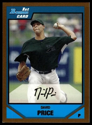 2007 Bowman Draft Picks & Prospects #BDPP55 David Price Prospects Gold - Image 1 of 2