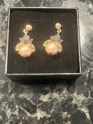 Authentic Heidi Daus Deep Dive Dazzle Octopus Earrings Pierced New In Box - Image 1 of 4