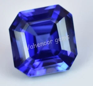 Natural Ceylon Blue Sapphire 7.25 Ct Emerald FLAWLESS Certified Loose Gemstone - Picture 1 of 6