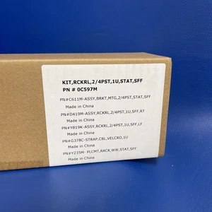ORIGINAL Dell Rack Rails Kit RCKRL, 2/4PST, 1U, STAT, SFF PN - Afbeelding 1 van 2