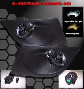 BUMPER CHROME FOG LIGHT KIT W/HARNESS+SWITCH FOR 07-11 VERSA LEFT+RIGHT PAIR NEW - Imagen 1 de 1