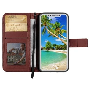 iPhone X Leder Wallet Case Braun von Beachhead - Bild 1 von 5