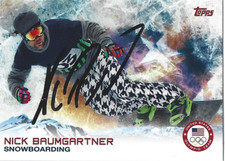 Nick Baumgartner Autographed 2014 Topps U.S. Olympic & Paralympic Team Card #100