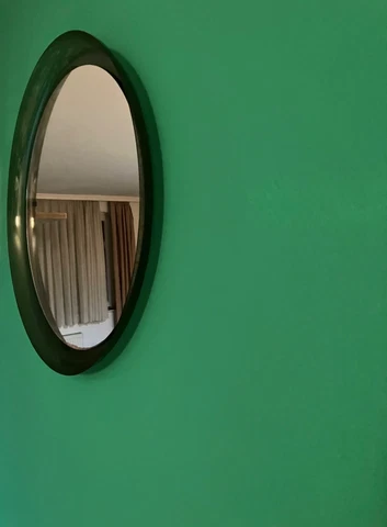 Vintage Guzzini Meblo Wall Mirror Space Age Mid Century Plastic Design Atomic Cover