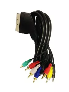 Scart Cable 2M  6 Phono and 3.5mm Audio Lead 21 Pin  TV DVD VCR - Picture 1 of 1