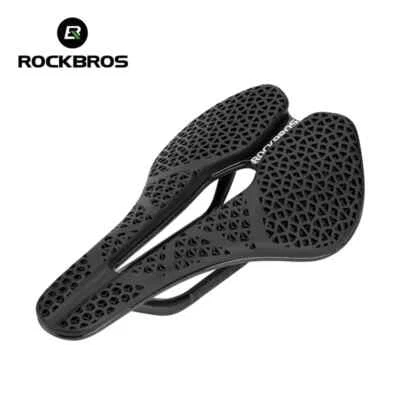 Sillín de carbono para bicicleta ROCKBROS impreso en 3D asiento de bicicleta de carreras hueco ultraligero Foto 1 de 4