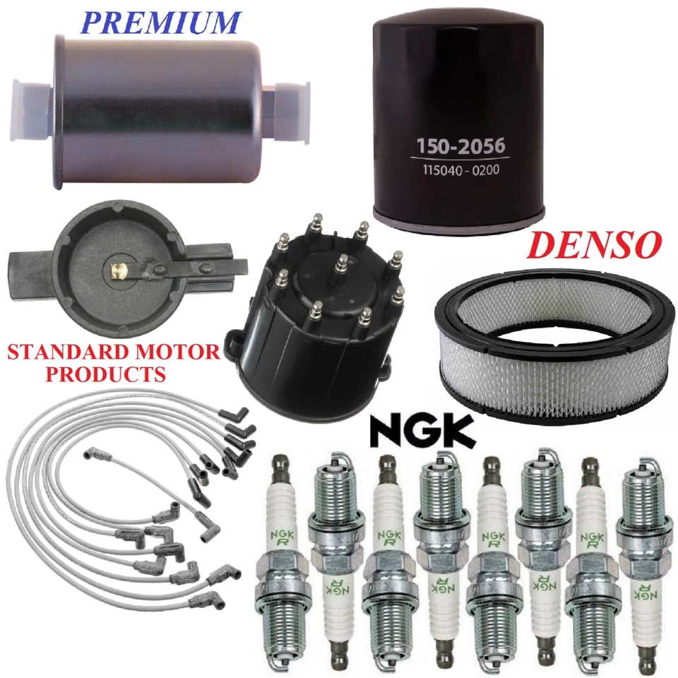 Tune Up Kit Filters Cap Wire Spark Plugs For GMC C1500 V8 5.0L & 5.7L 1988-1993 - Image 1 of 1