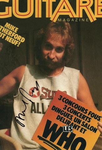 Signed MIKE RUTHERFORD 12"X8" Photo GENESIS Phil Collins Genuine Signature w/COA Cover