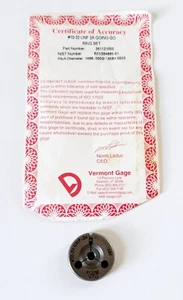 VERMONT GO Thread Ring Gage #10-32 UNF Class 2A GO PD .1688 USA Gauge - Picture 1 of 5