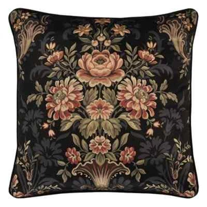 J.QUEEN NEW YORK CHANTICLEER DECORATIVE PILLOW COLOR BLACK SIZE 20 X 20 NEW - Picture 1 of 4