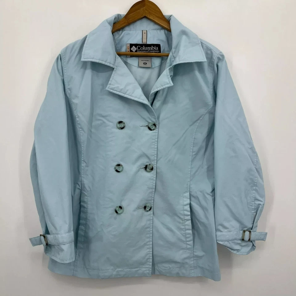 Columbia Blazer Jacket Women's Size M Blue Outerwear Collared Button Belted - Image 1 of 4