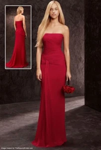 David’s Bridal Vera Wang Red Bridesmaid Dress Plus Size - Picture 1 of 7