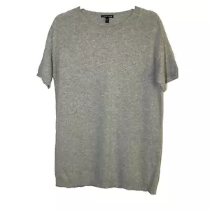 Eileen Fisher Maglione Donna XS/TP Grigio Cashmere Made In Italy Tunica Old Money - Foto 1 di 12
